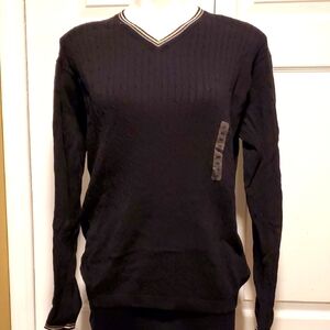 NWT GAP Women's Black Knitted V-Neck Pullover Sweater - Size XS